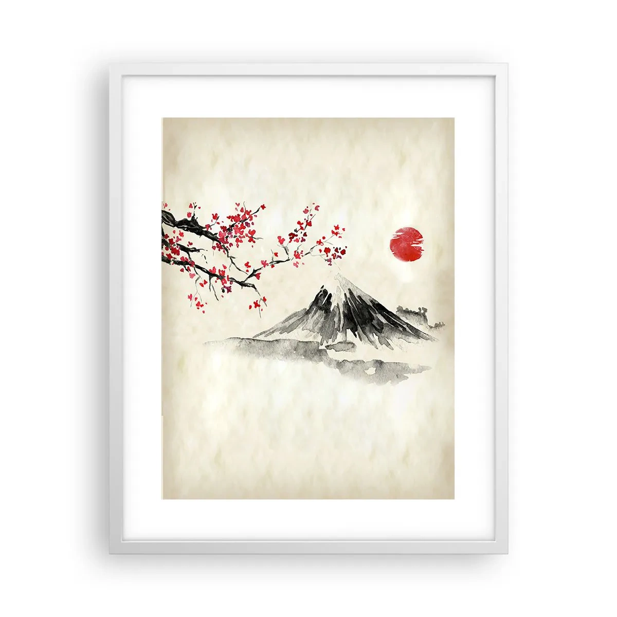 Plakat i hvid ramme - Bliv forelsket i Japan - 40x50 cm
