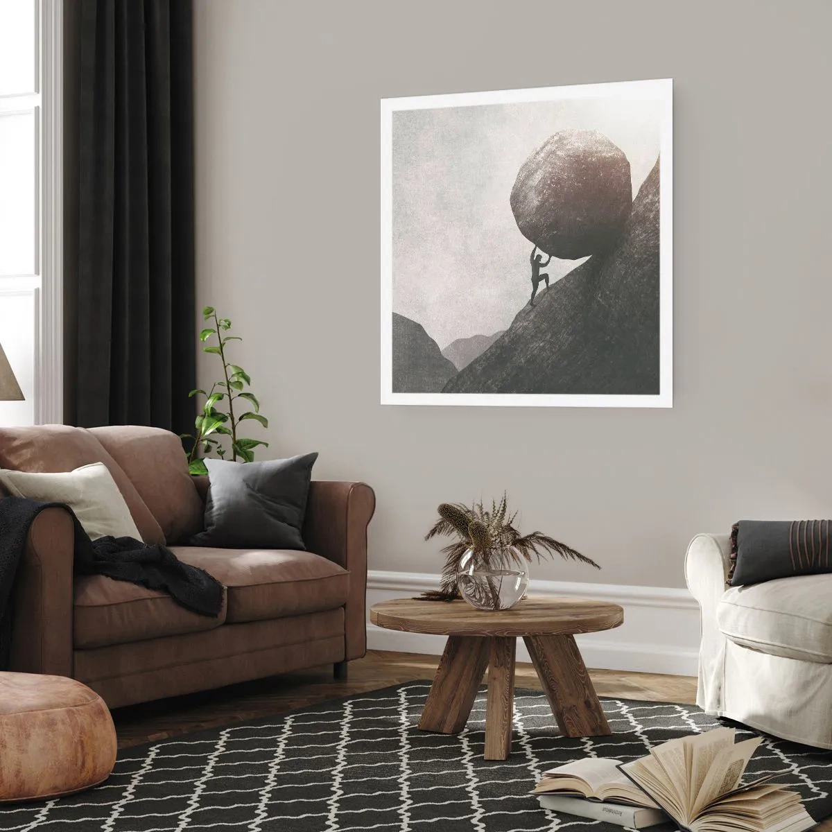 Plakat - Jeg tror mod al forventning - 30x30 cm