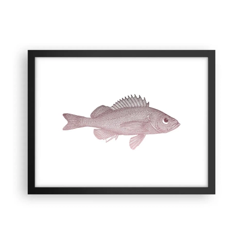 Plakat i sort ramme - Fisk med store øjne - 40x30 cm