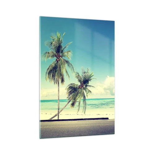 Billede på glas - Ferietid til at starte - 80x120 cm