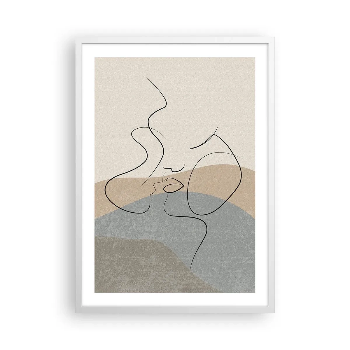 Plakat i hvid ramme - Som et penselstrøg - 50x70 cm