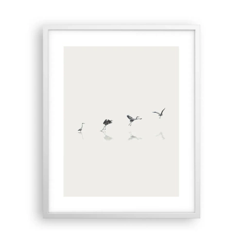Plakat i hvid ramme - Fire enkle trin - 40x50 cm