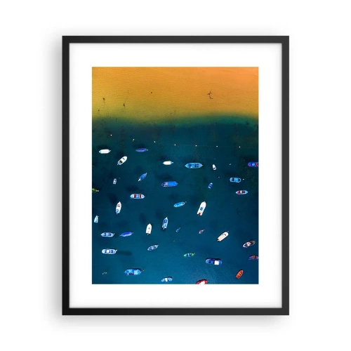 Plakat i sort ramme - En ferieleg - 40x50 cm