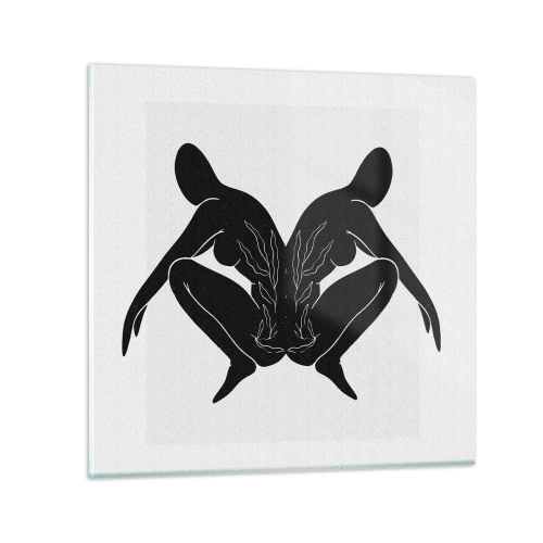 Billede på glas - En delt sjæl - 30x30 cm