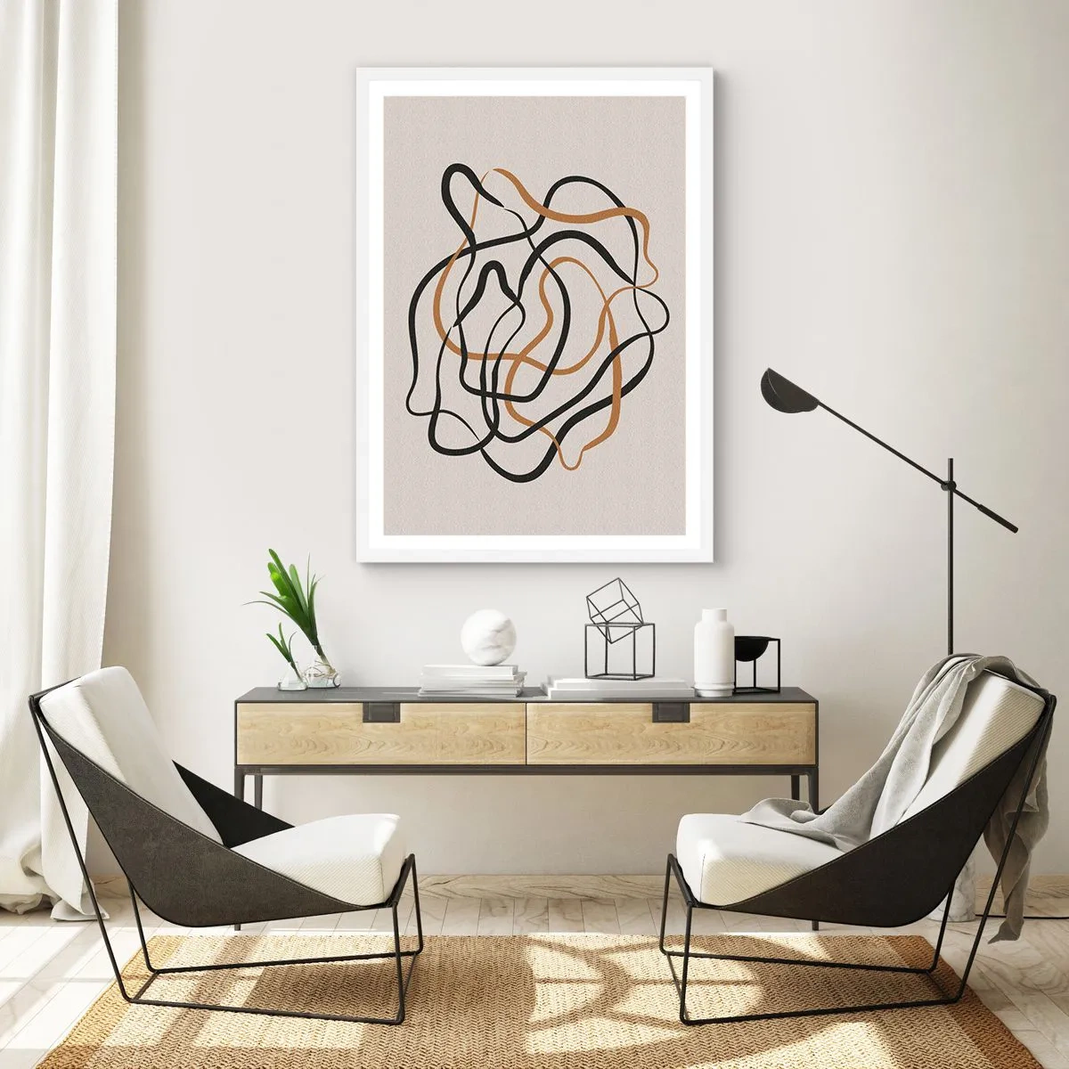 Plakat i hvid ramme - Alt er gået galt - 61x91 cm