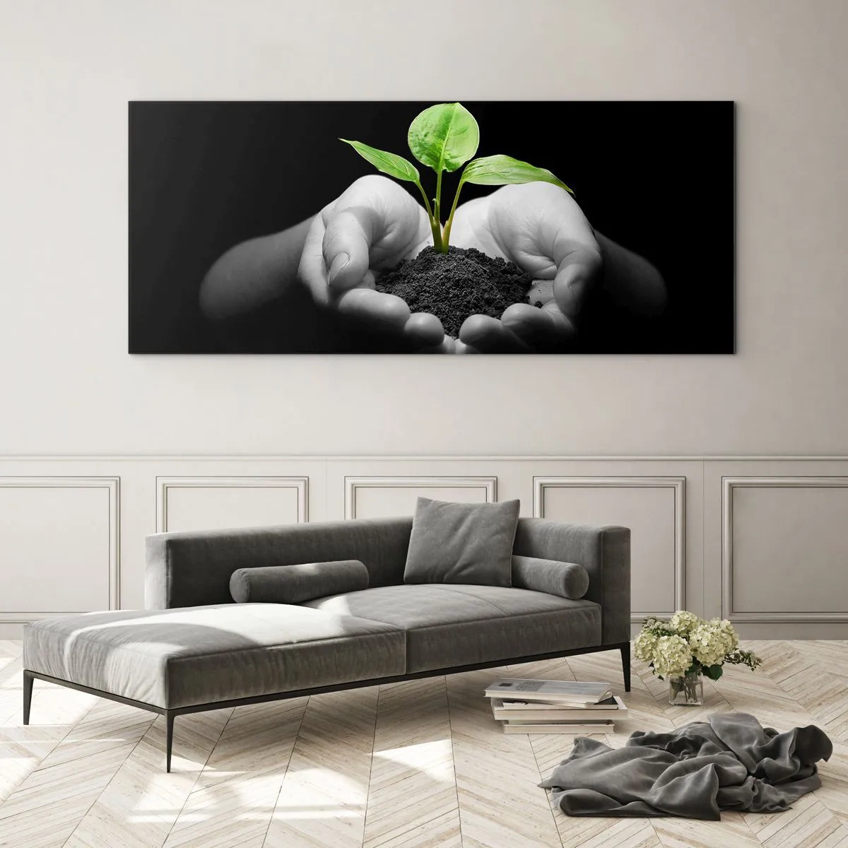 Billede på glas - Jeg elsker naturen, jeg beskytter den - 100x40 cm
