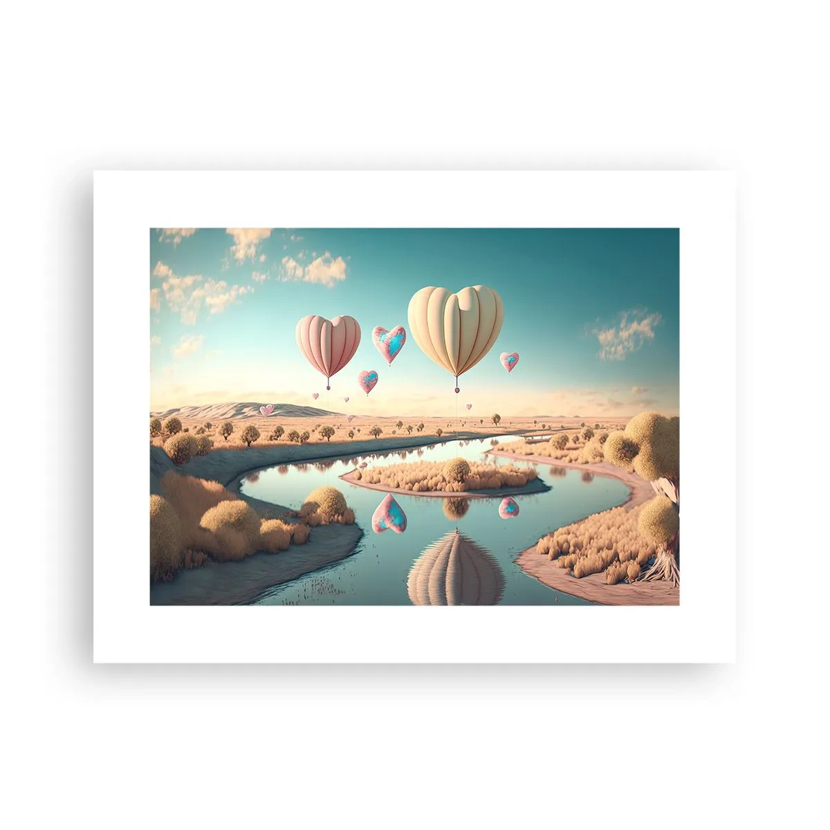 Plakat - Kærlighed lader dig svæve - 40x30 cm
