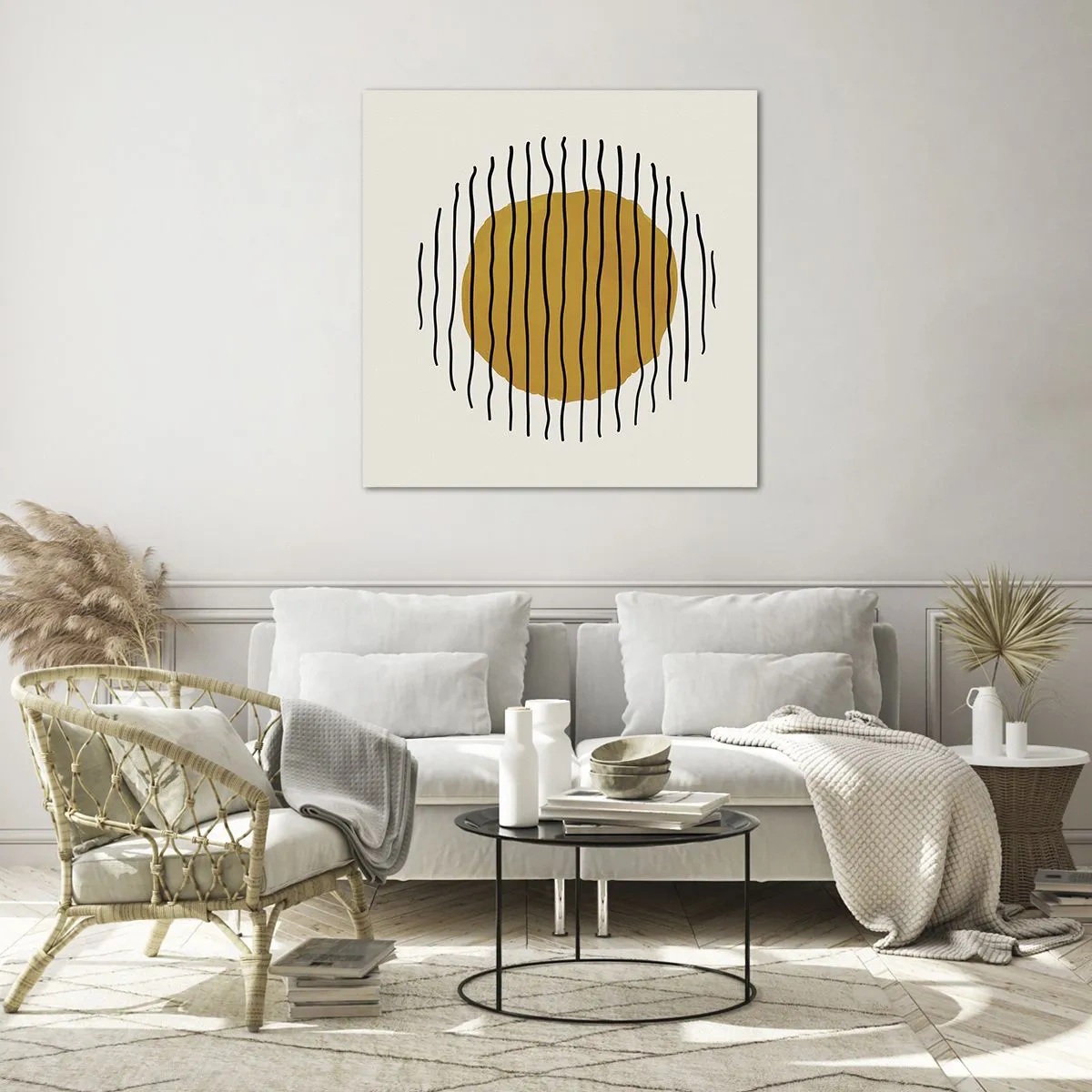 Billede på glas - Abstraktion, der skælver af varme - 60x60 cm