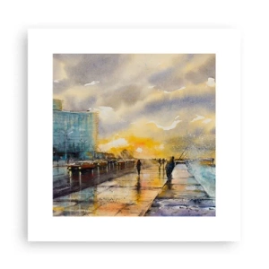 Plakat - Livet på kysten - 30x30 cm