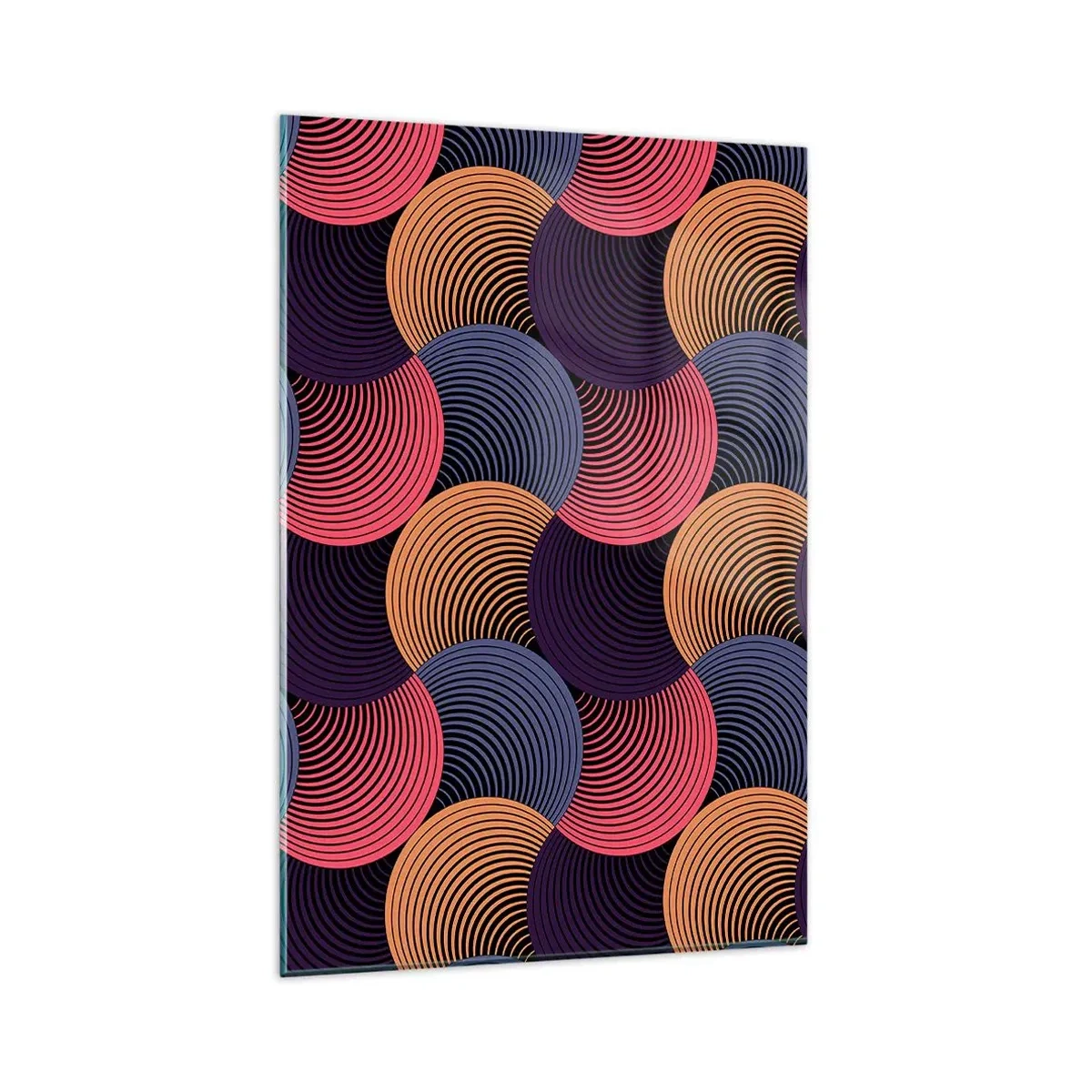 Billede på glas - I en cirkulær rytme - 80x120 cm