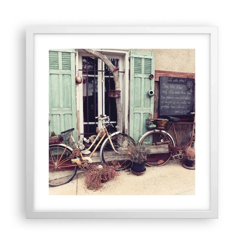 Plakat i hvid ramme - Længe leve provinsen - 40x40 cm