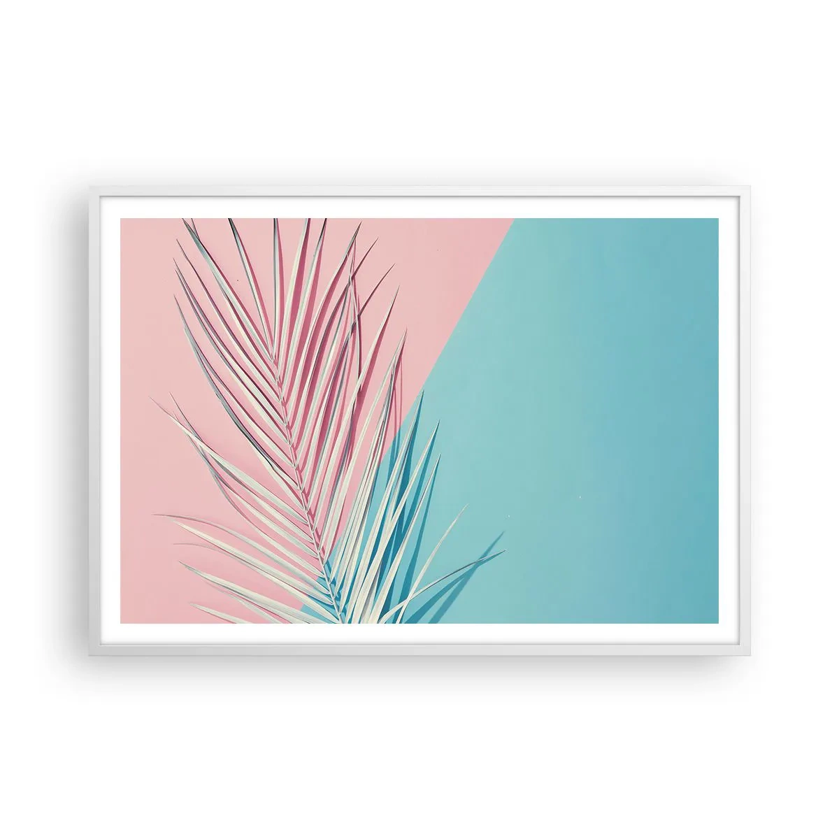 Plakat i hvid ramme - Tropisk indtryk - 100x70 cm