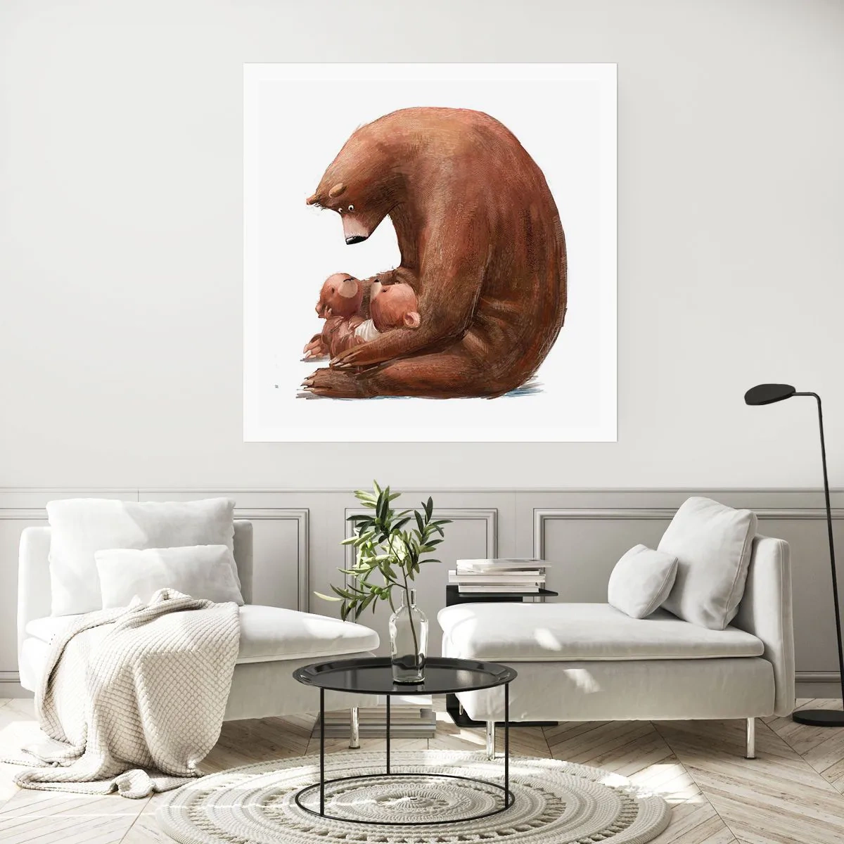 Plakat - Drøm sødt, børn - 30x30 cm