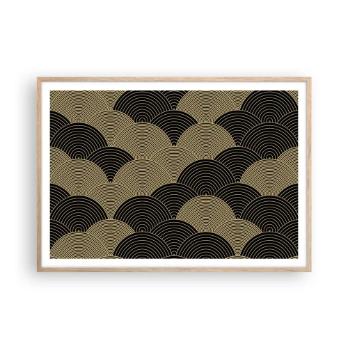 Plakat i ramme af lyst egetræ - Enhed i mangfoldighed - 100x70 cm