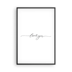 Plakat i sort ramme - Sort og hvid - 61x91 cm