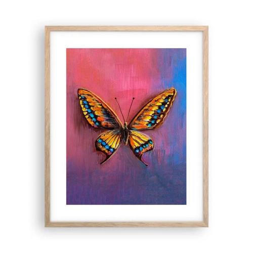 Plakat i ramme af lyst egetræ - Naturens juvel - 40x50 cm