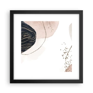 Plakat i sort ramme - Alt flyder - 30x30 cm