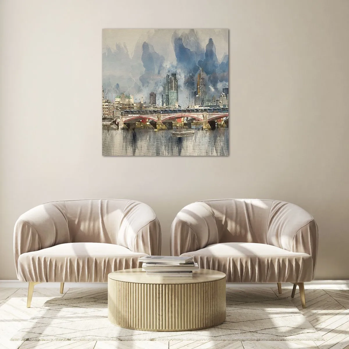 Billede på glas - London i al sin pragt - 40x40 cm