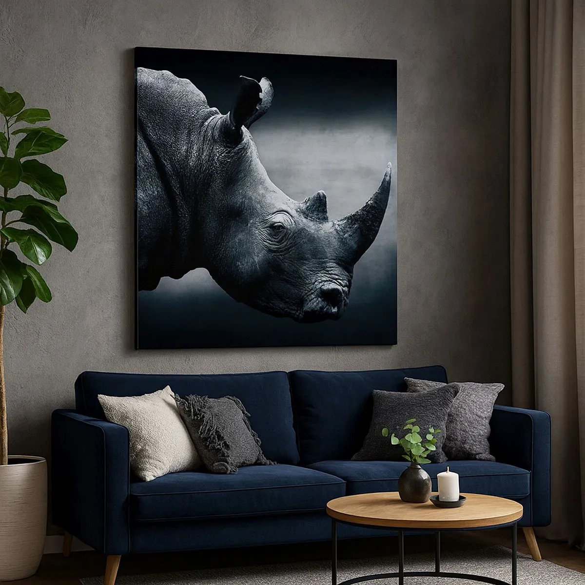 Lærredstryk - Billede på lærred - Højre profil - 30x30 cm