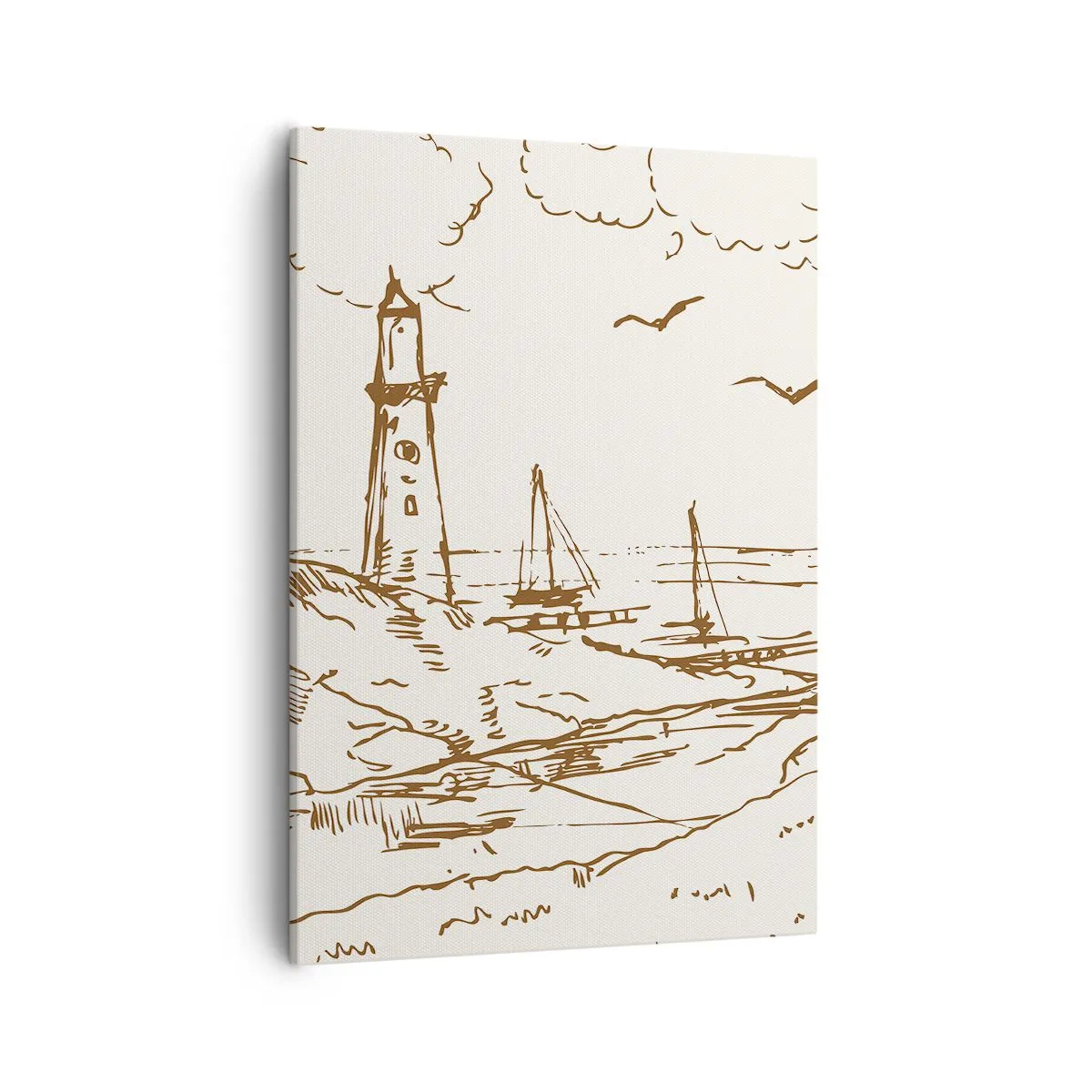 Lærredstryk - Billede på lærred - Oversigt over sommerminder - 50x70 cm