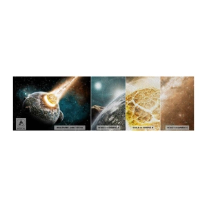 Prøve Fototapet Premium Sand - Udslettelse eller fødsel? - Abstraktion, Kosmos, Komet - 100x30 cm