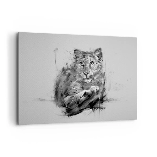 Lærredstryk - Billede på lærred - Ja, jeg lytter godt efter - 120x80 cm