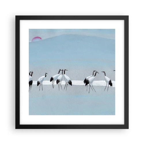 Plakat i sort ramme - Efter en varm dag - 40x40 cm