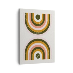 Lærredstryk - Billede på lærred - Tvilling-abstraktion - 50x70 cm