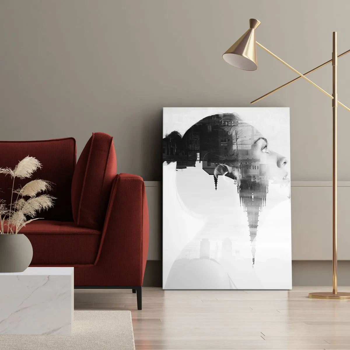 Lærredstryk - Billede på lærred - På begge sider af glasset - 55x100 cm