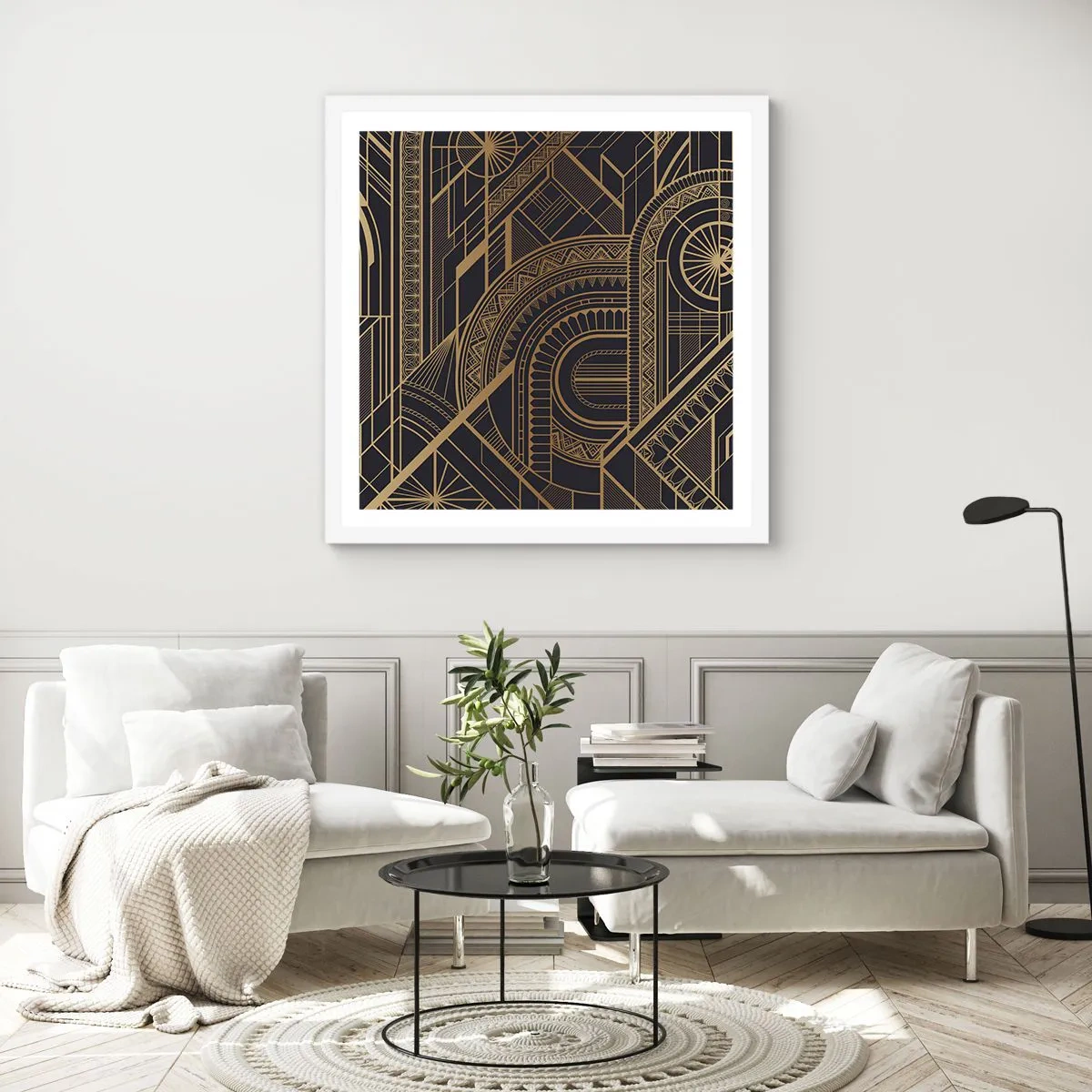 Plakat i hvid ramme - Koncepter, idéer, planer - 60x60 cm