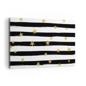 Lærredstryk - Billede på lærred - Vi blev alle født under en heldig stjerne - 120x80 cm