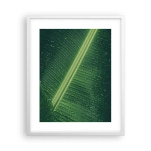 Plakat i hvid ramme - Grøn struktur - 40x50 cm