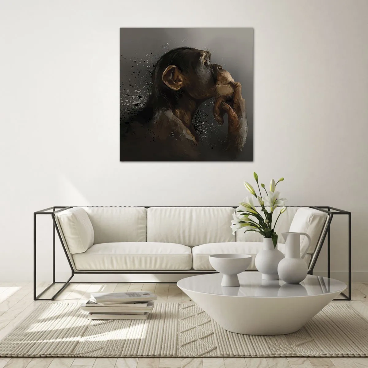 Billede på glas - Helt sikkert en tænker - 50x50 cm