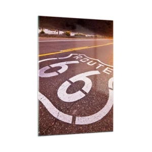 Billede på glas - Den berømte Route 66 - 50x70 cm