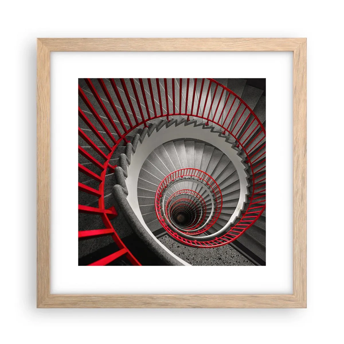 Plakat i ramme af lyst egetræ - Arkitektoniske lege - 30x30 cm