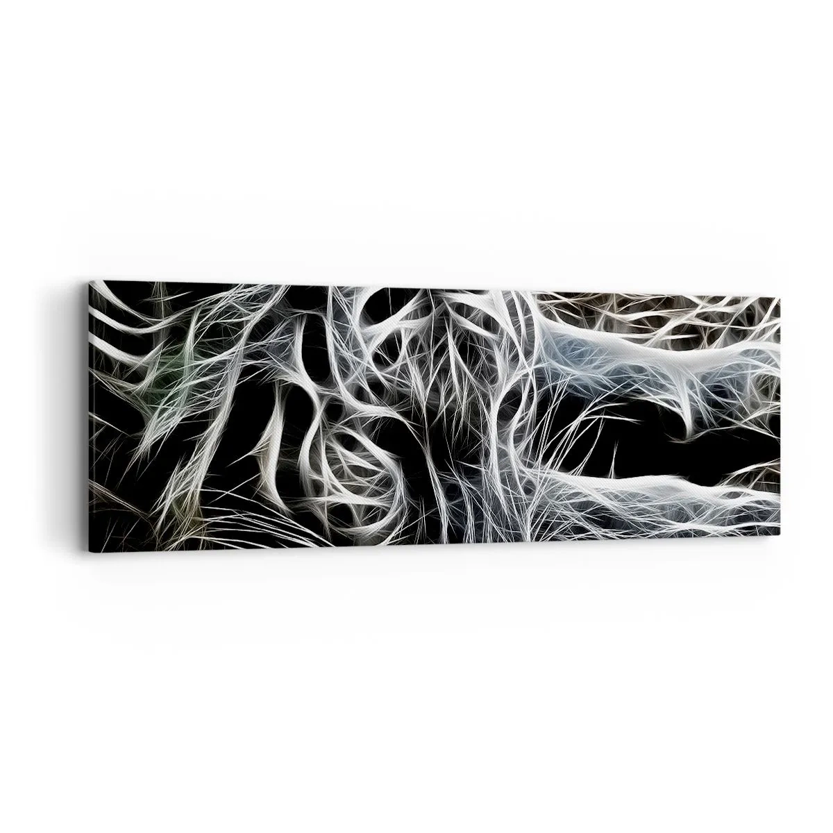 Lærredstryk - Billede på lærred - En undersøgelse af kattens lethed - 90x30 cm