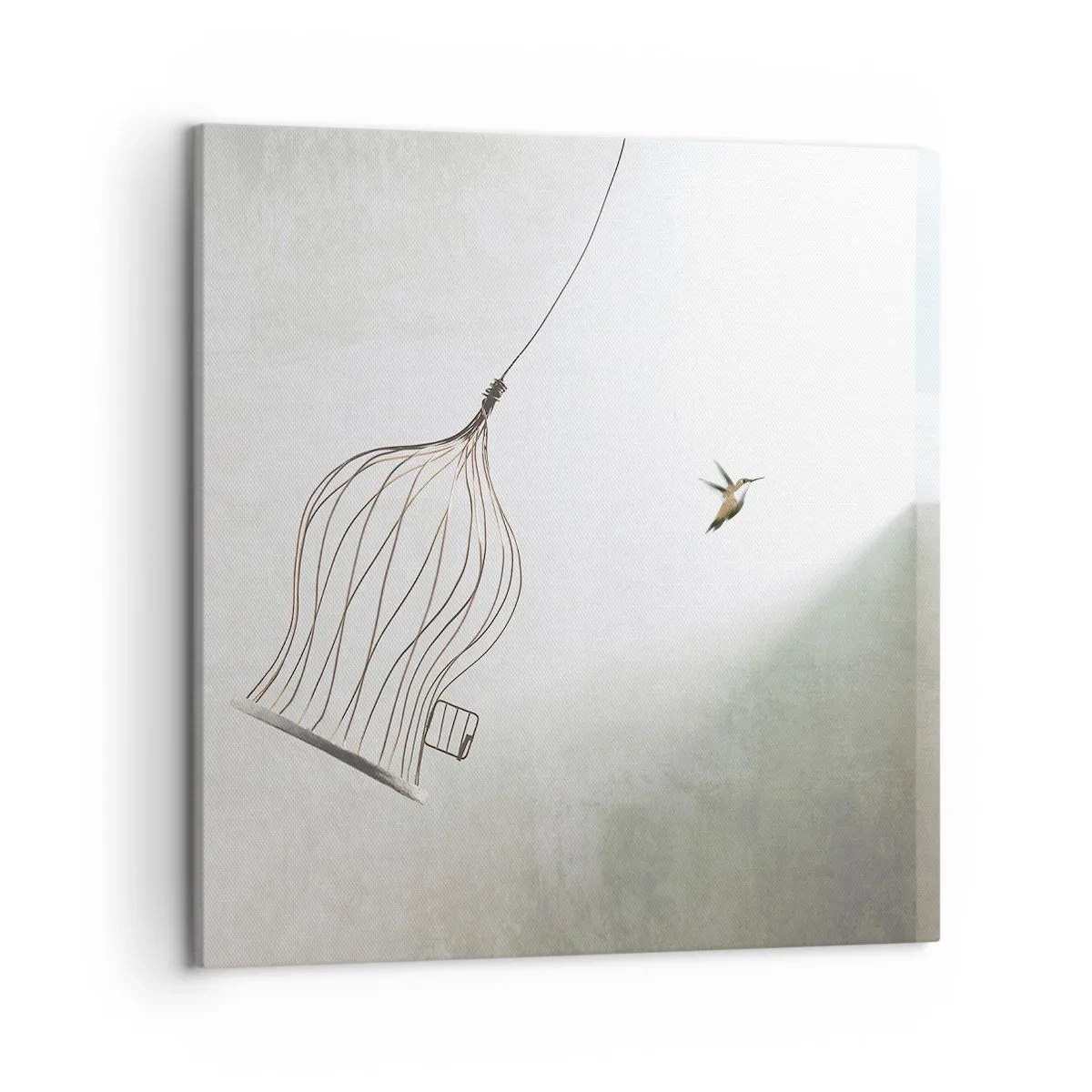 Lærredstryk - Billede på lærred - I sit elementet - 50x50 cm