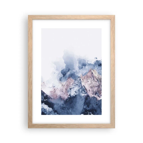 Plakat i ramme af lyst egetræ - Dette er toppene! - 30x40 cm