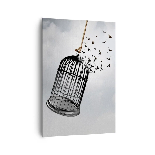 Lærredstryk - Billede på lærred - Tro...håb...frihed! - 70x100 cm