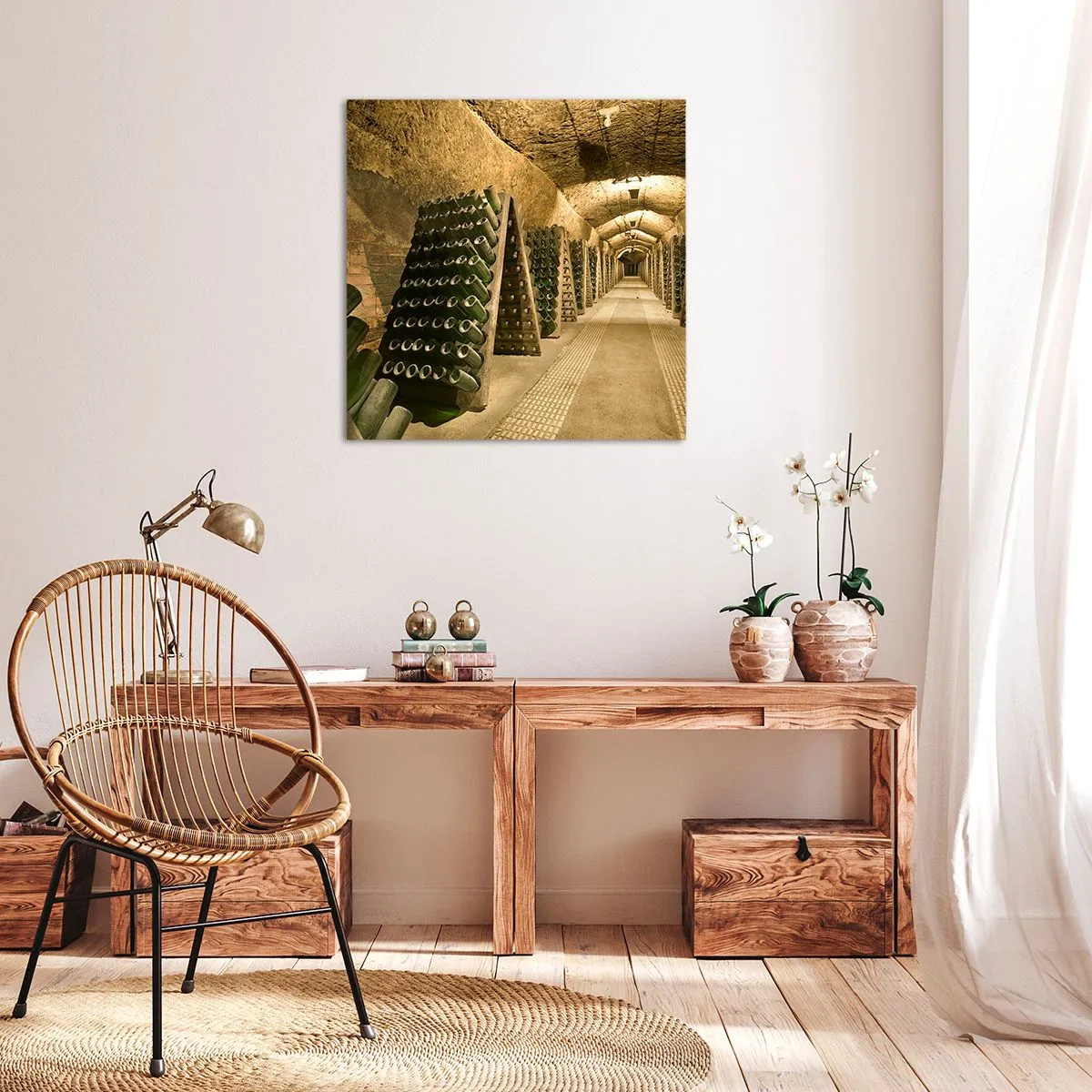 Lærredstryk - Billede på lærred - Smagens fødsel - 40x40 cm