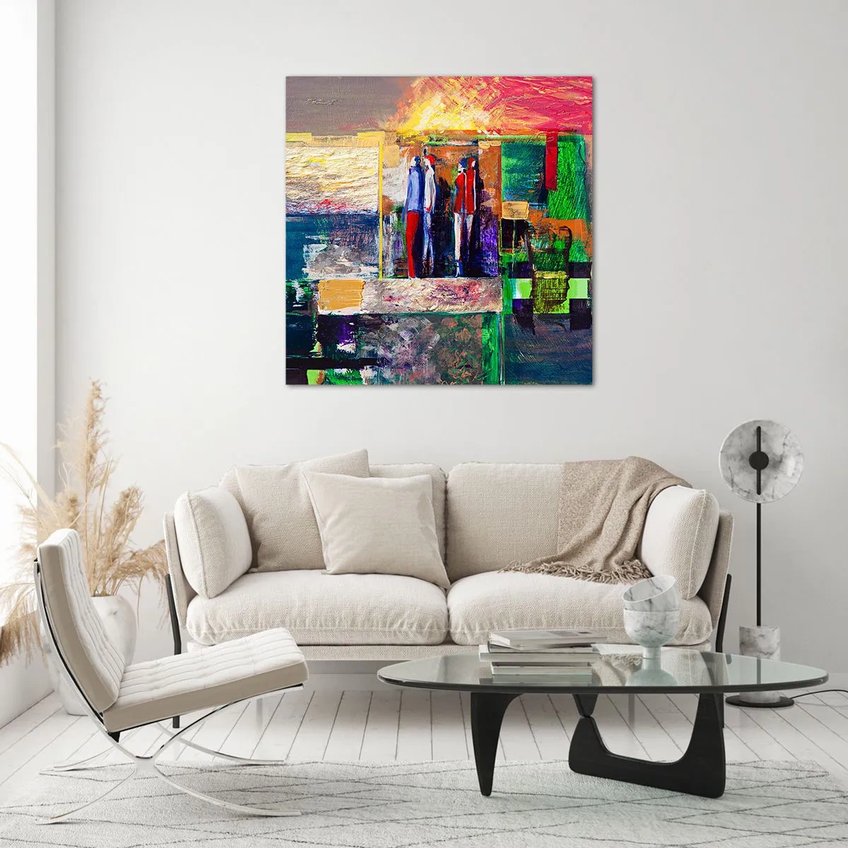 Billede på glas - Forhold og følelser - 40x40 cm