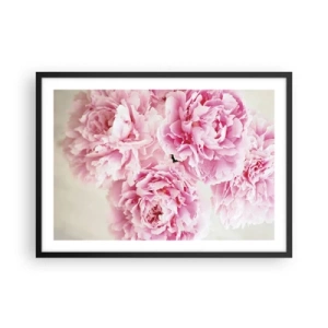 Plakat i sort ramme - I lyserød glamour - 70x50 cm