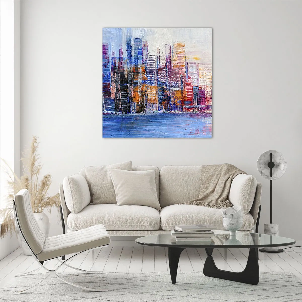 Billede på glas - En glad metropol - 60x60 cm