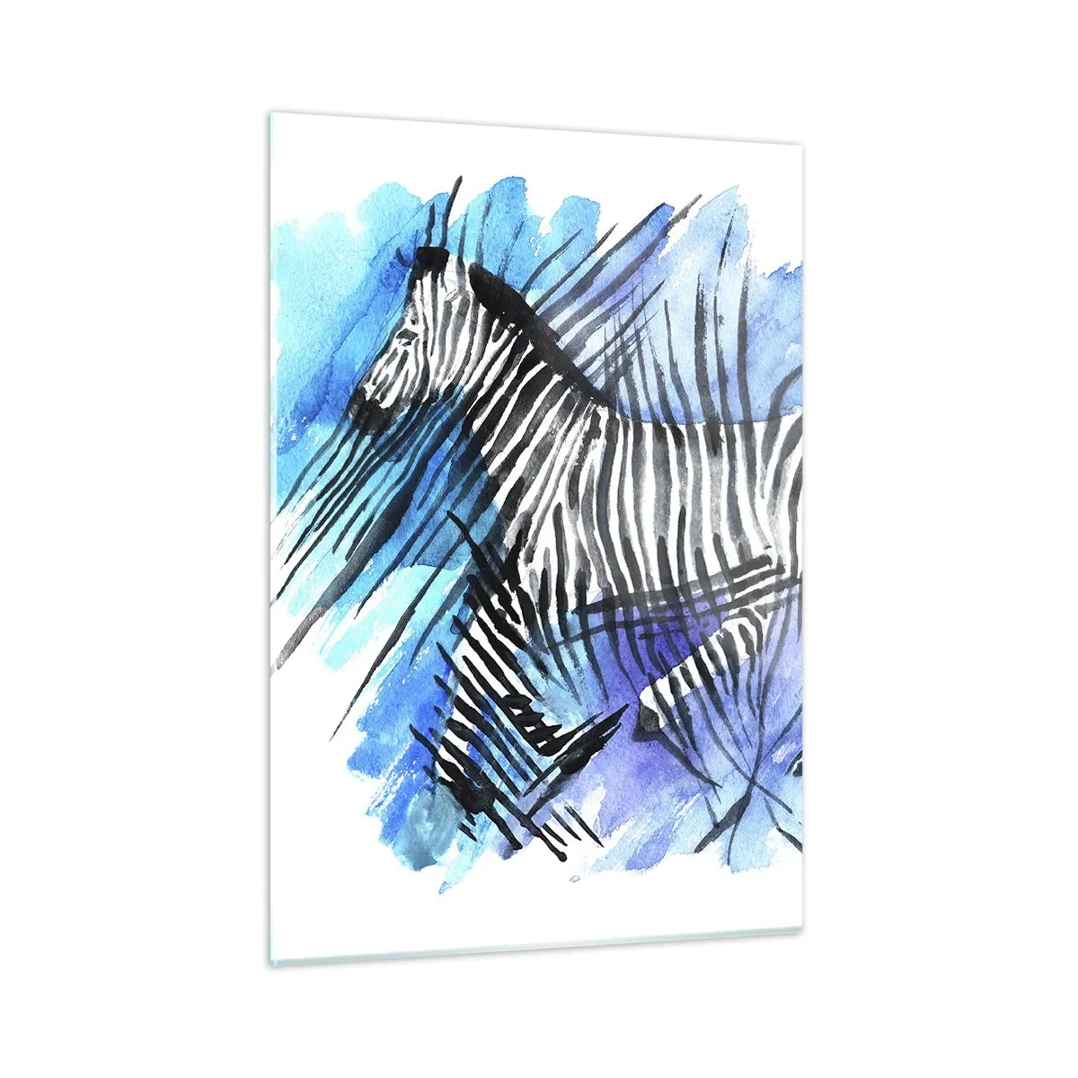 Billede på glas - Skjult i striberne - 50x70 cm