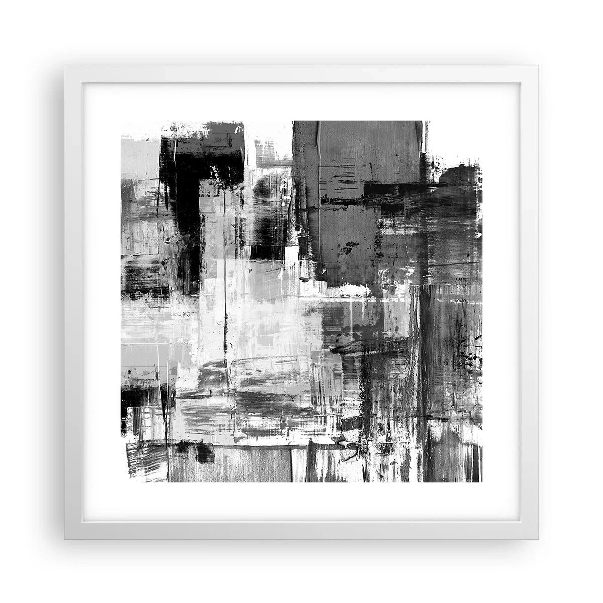 Plakat i hvid ramme - Gråt er smukt - 40x40 cm