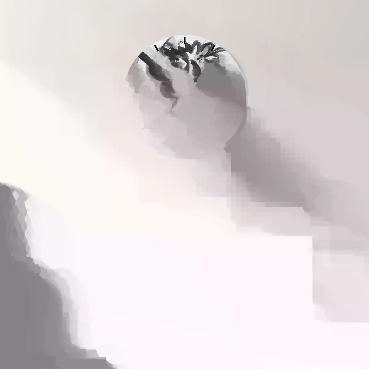 Vægur, Uret - Dame med karakter - 40x40 cm