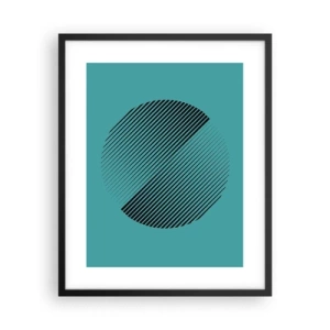 Plakat i sort ramme - Cirklen - en geometrisk variation - 40x50 cm