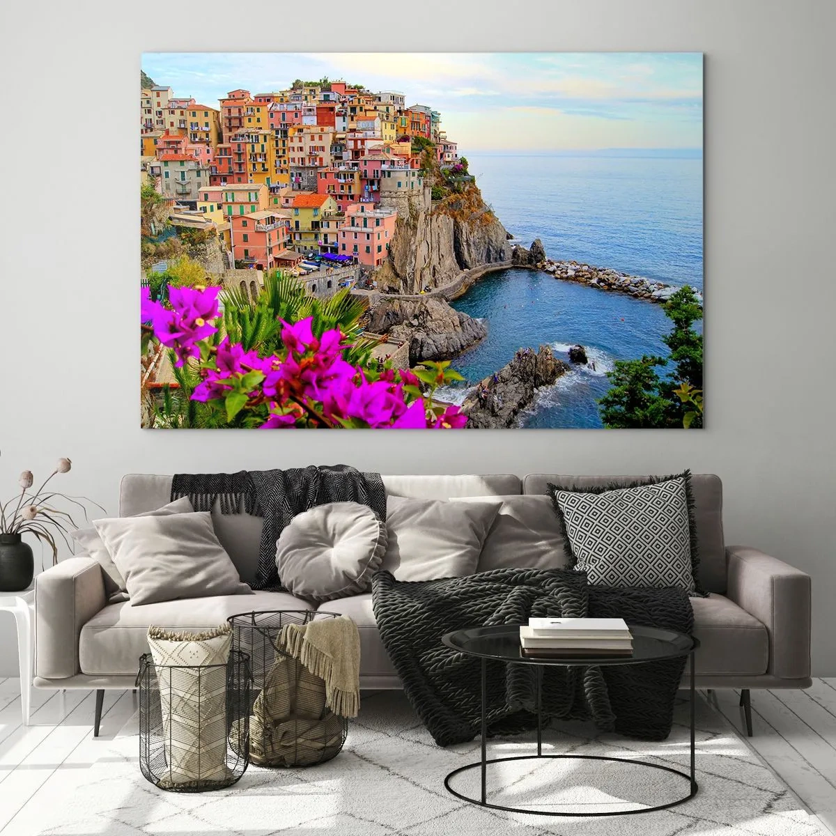 Billede på glas - En grinende by - 100x70 cm