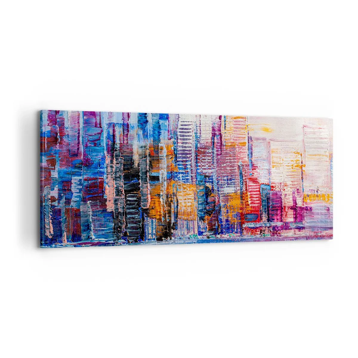 Lærredstryk - Billede på lærred - En glad metropol - 100x40 cm
