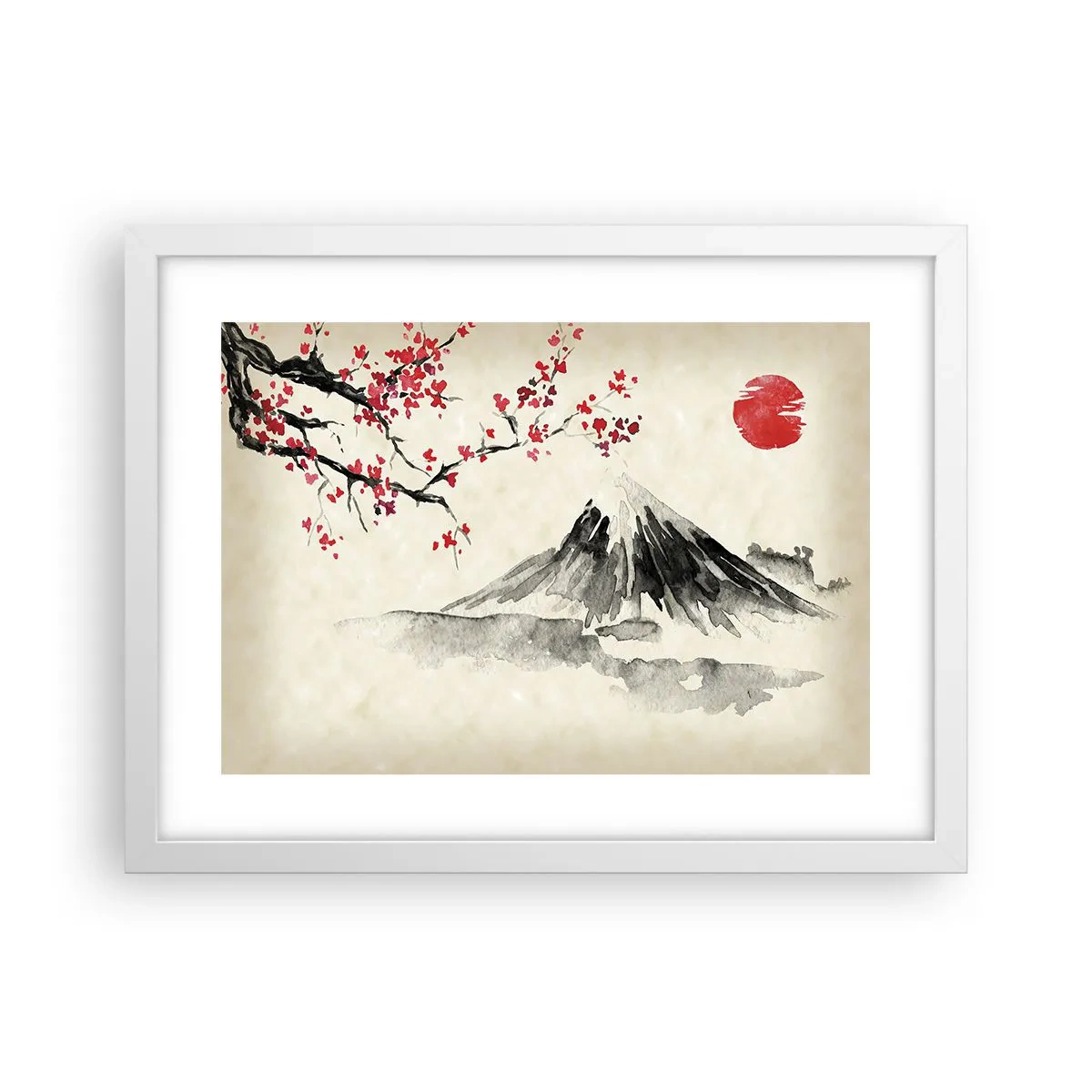 Plakat i hvid ramme - Bliv forelsket i Japan - 40x30 cm